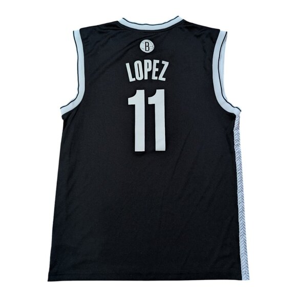 Brooklyn Nets Brook Lopez #11 Adidas Black Home Swingman Jersey Size M - Picture 1 of 8